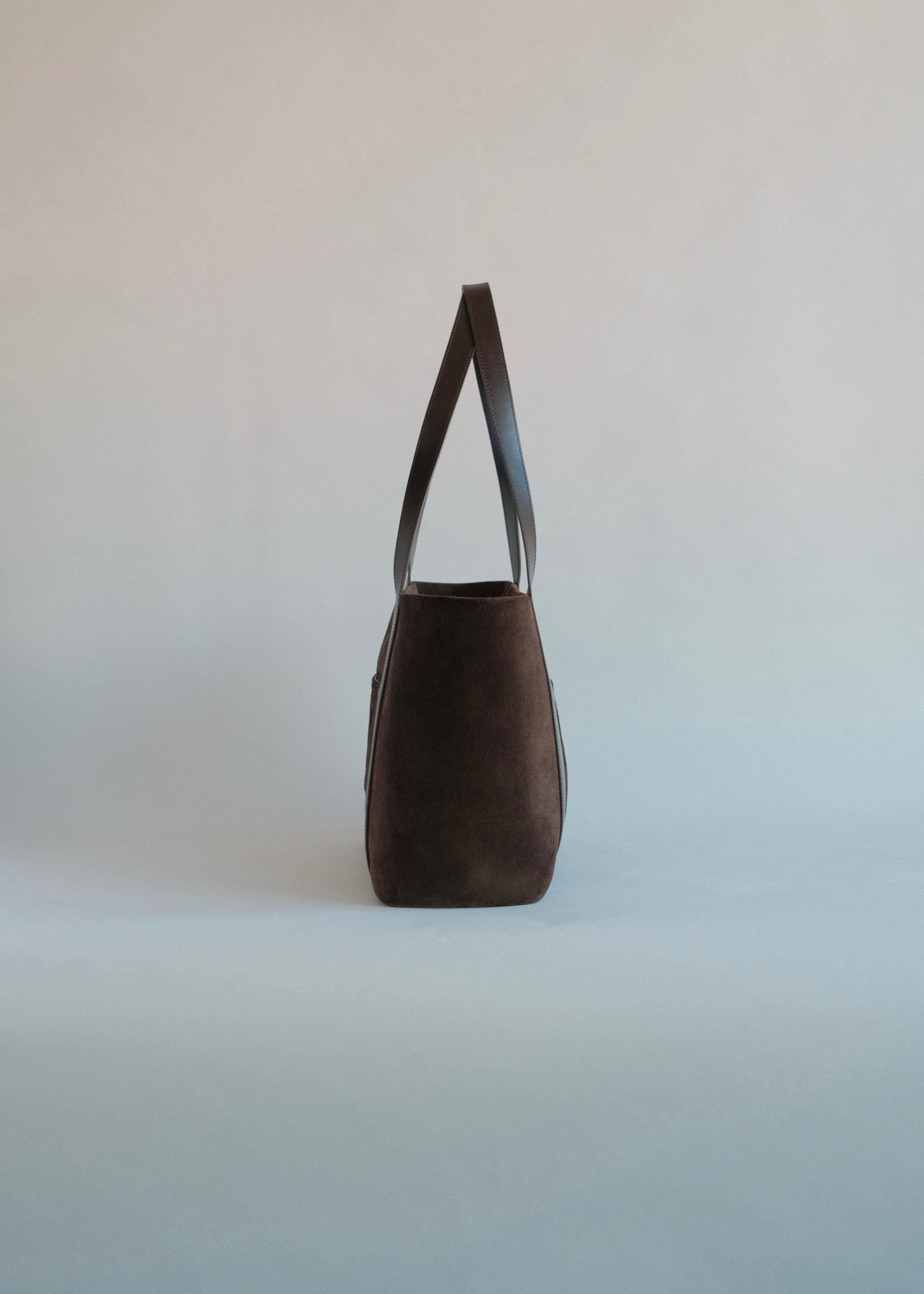 Structured Tote in Italian Suede