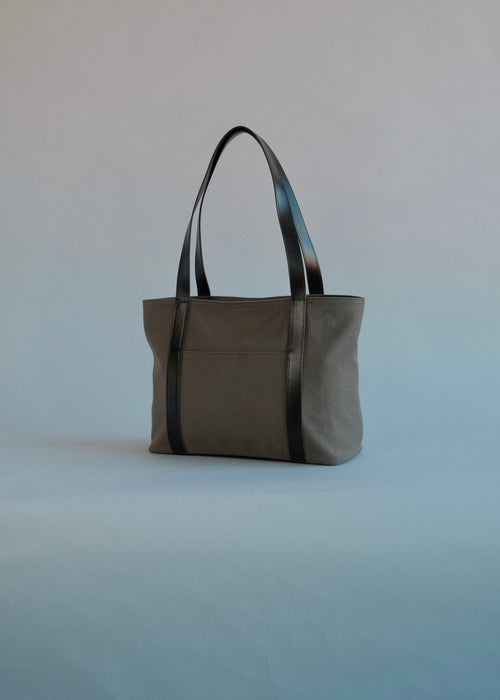 Structured Tote in Japanese Canvas