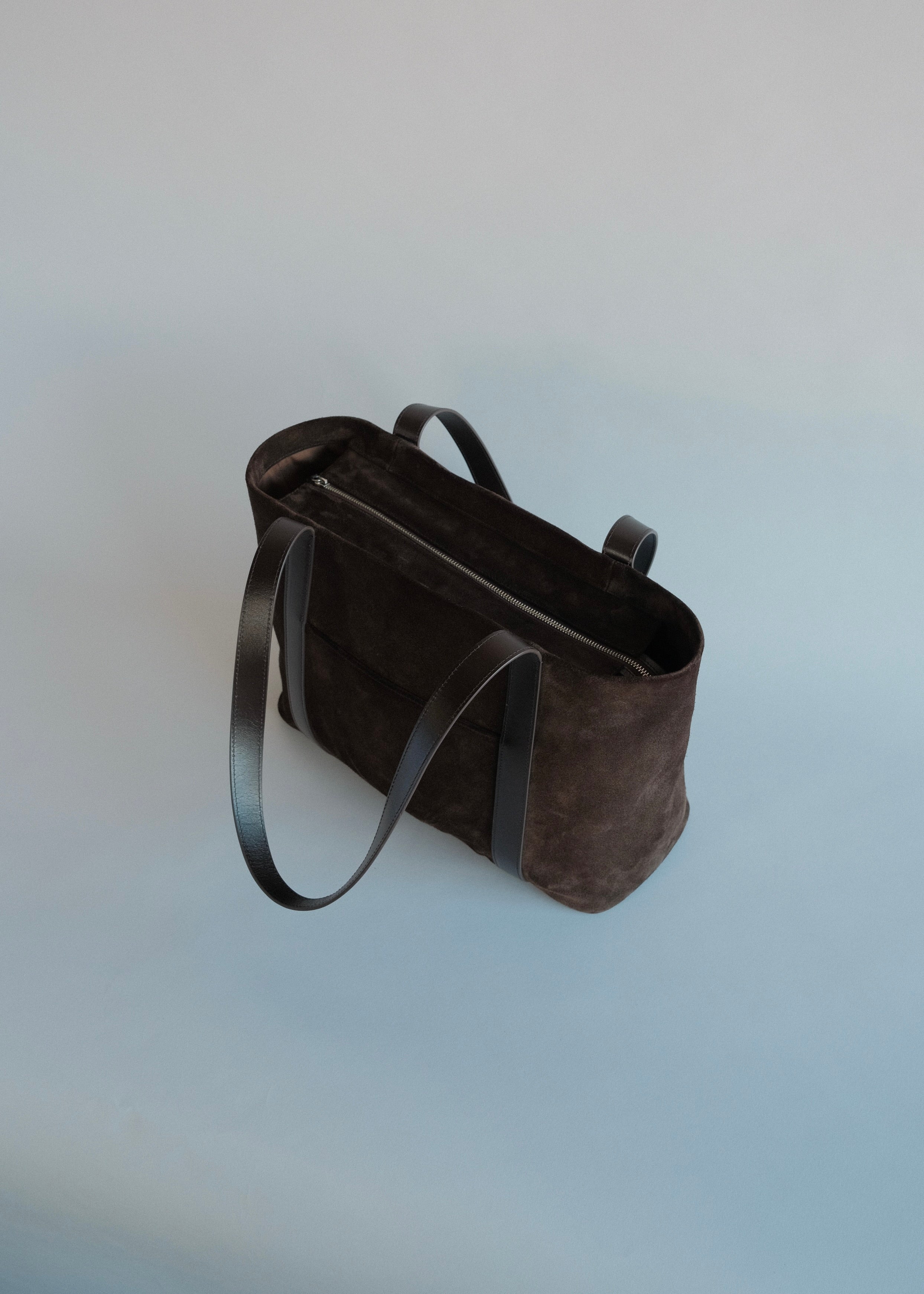 Structured Tote in Italian Suede